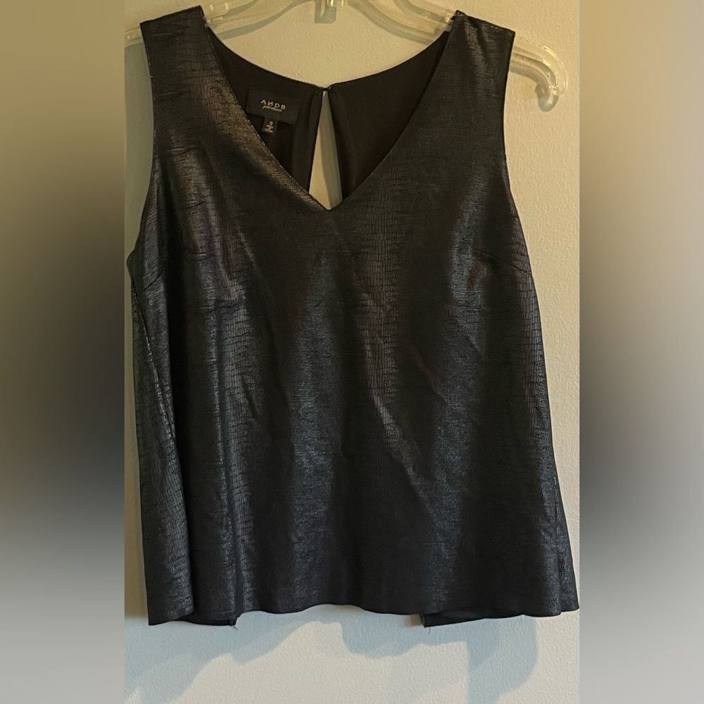 ANDB Faux Leather Snake Print Sleeveless Top Size Small